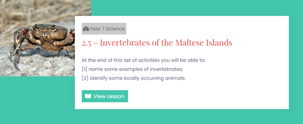 The screenshot shows one of the many Integrated Science lessons found on Teleskola.